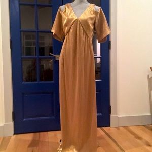 NWT Invicta Gold cold shoulder gown